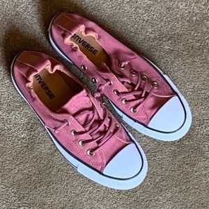 Brand new coral converses (size 6)